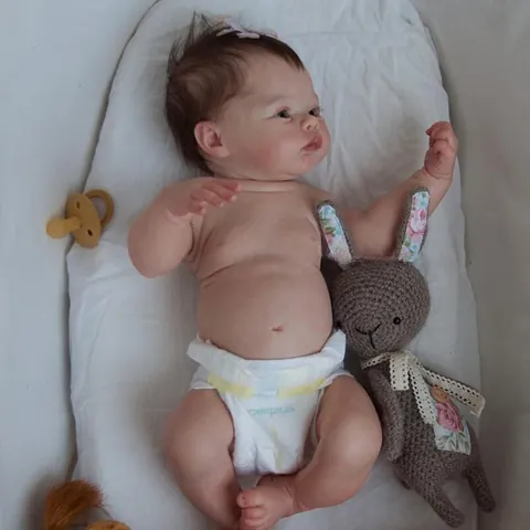 Lebensechte Meadow Reborn Baby Puppe Handgefertigte Silikon Realistische Neugeborene Spielzeug Mit Zubehör Für Kinder Geschenk