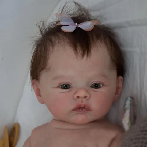 Lebensechte Meadow Reborn Baby Puppe Handgefertigte Silikon Realistische Neugeborene Spielzeug Mit Zubehör Für Kinder Geschenk