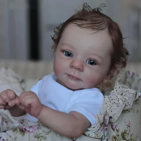 Muñeco Bebé Reborn Realista de Vinilo de Silicona Recién Nacido Realista Con Cuerpo de Tela Felicia Pelo Injertado a Mano Regalo para Niños