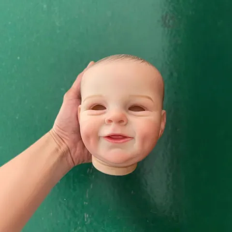 Realistische Bemalt Reborn Baby Puppe DIY Set Silikon Vinyl Kopf Gliedmaßen Mit Stoffkörper Unmontiert Simulation Puppenteile Geschenk