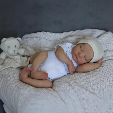 Realistic 19 Inch Reborn Baby Doll Levi 3D Skin Hand Painted Visible Veins Soft Cloth Body Newborn Toy With Accessories