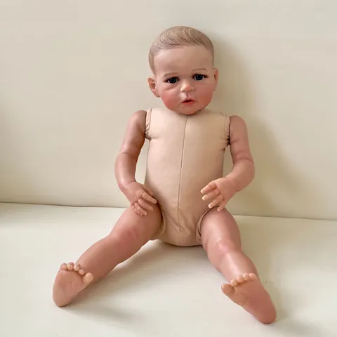 Bambola Reborn Realistica Bambino Piccolo Arti in Vinile Silicone Morbido Corpo in Stoffa Dipinto a Mano Giocattolo per Bambini