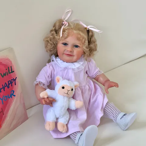Lifelike Reborn Baby Doll Silicone Vinyl Cloth Body Handmade Hair Pink Lace Dress Realistic Newborn Toddler Girl Toy