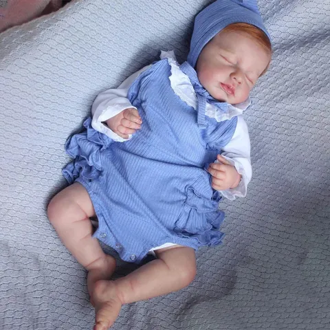 Lifelike Reborn Baby Doll Soft Silicone Limbs Cloth Body Realistic Newborn Sleeping Baby With Clothing Hat Shoes For Kids Birthday Gift