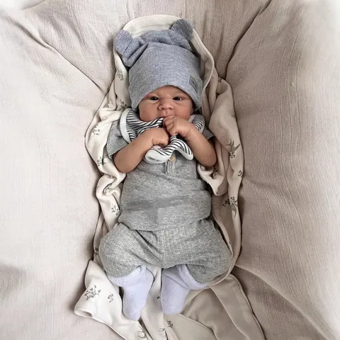 Realistic Reborn Baby Doll Lifelike Newborn Baby With Soft Silicone 3D Skin Hand Painted Hair And Clothes For Kids Collection Gift
