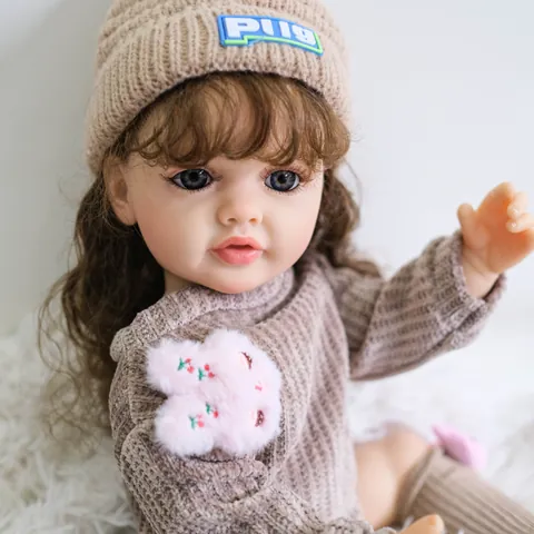 NPK Realistic Reborn Doll Betty Full Silicone Vinyl Body Handmade Rooted Hair Acrylic Eyes Simulation Baby Doll Toy For Kids Gift