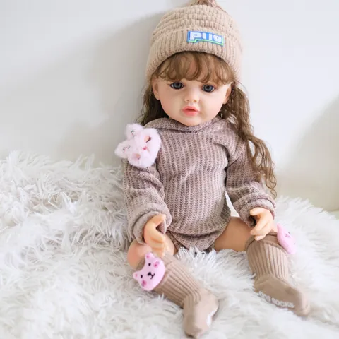 NPK Realistic Reborn Doll Betty Full Silicone Vinyl Body Handmade Rooted Hair Acrylic Eyes Simulation Baby Doll Toy For Kids Gift