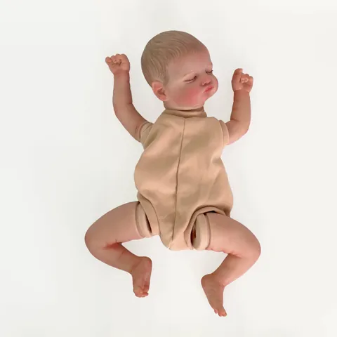 Handbeschilderde Reborn Baby Pop Kit Realistische Slapende Pasgeboren Siliconen Vinyl DIY Speelgoed Voor Kinderen Verzamelaars
