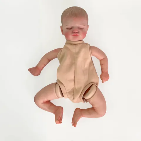 Handbeschilderde Reborn Baby Pop Kit Realistische Slapende Pasgeboren Siliconen Vinyl DIY Speelgoed Voor Kinderen Verzamelaars