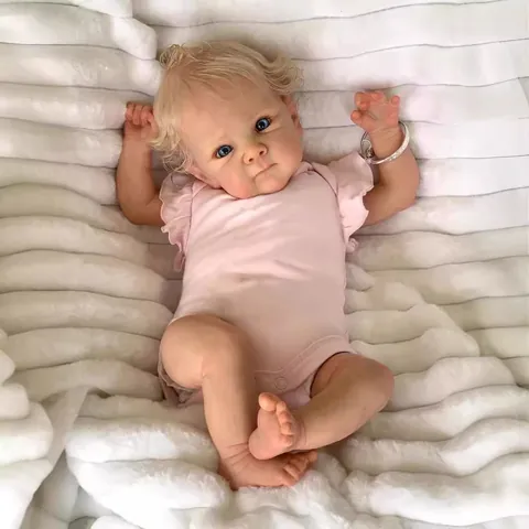 Lifelike Reborn Baby Doll Bettie Realistic Newborn Girl Doll With Soft Body Rooted Hair Pink Romper For Children Toy Gift