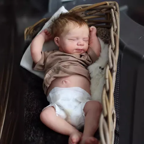 Realistic Reborn Baby Doll Silicone Full Body Sleeping Newborn Lifelike Handmade Vinyl Baby Doll Toy For Kids Gift