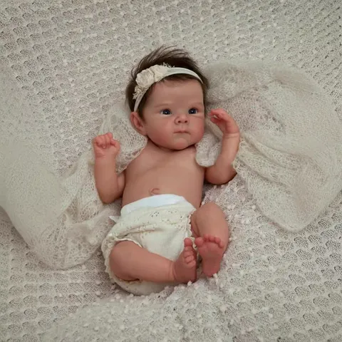Realistic Reborn Baby Doll Hand Painted Lifelike Newborn Vinyl Body Weighted Washable Handmade Doll For Children Play Gift Toys
