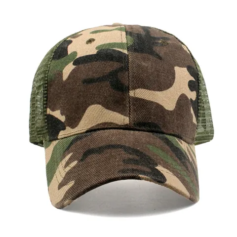 Casquette de Baseball Camouflage de Plein Air Pour Hommes Femmes Enfants Chapeau Trucker en Maille Respirante Réglable