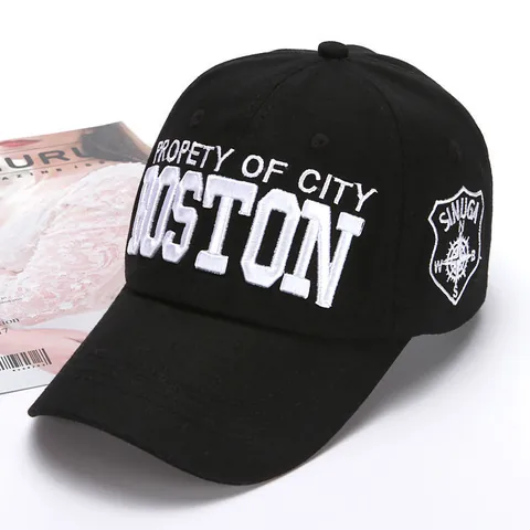 Unisex Cotton Baseball Cap With Property Of City Boston Embroidery Casual Fashion Sun Protection Breathable Snapback Hat For Outdoor Daily Wear