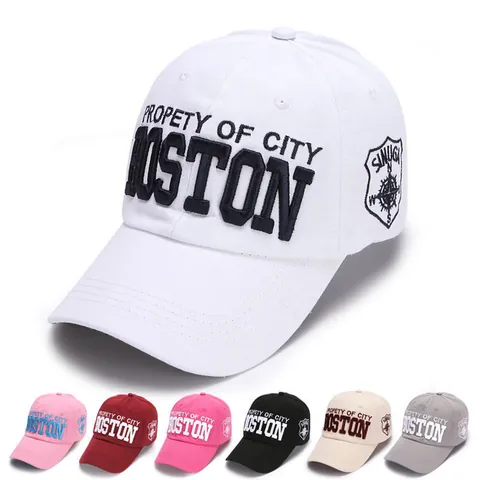 Unisex Cotton Baseball Cap With Property Of City Boston Embroidery Casual Fashion Sun Protection Breathable Snapback Hat For Outdoor Daily Wear