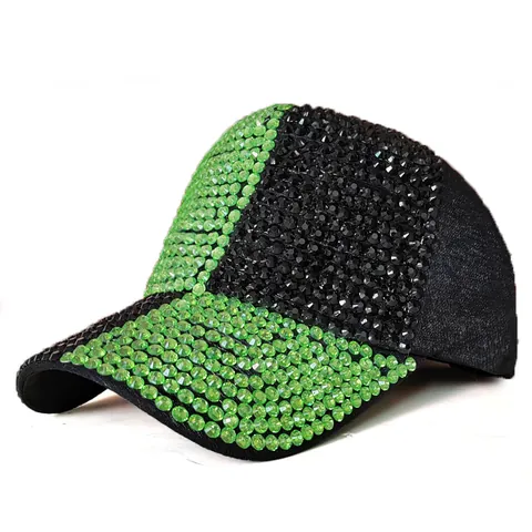 Luxury Rhinestone Sparkling Baseball Cap For Women Fashion Cotton Sun Hat Bling Crystal Adjustable Snapback Sport Hat
