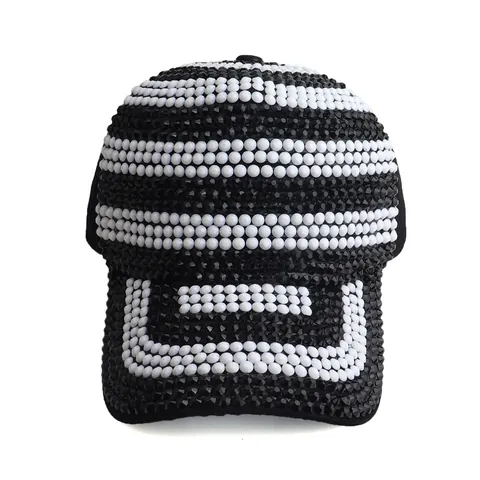 Women Men Full Rhinestone Striped Baseball Cap Adjustable Glitter Outdoor Sun Hat Fashion Bling Hip Hop Trucker Snapback Hat