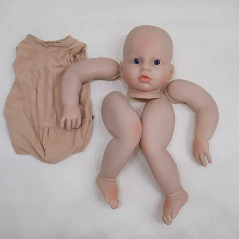 Realistische Handgeschilderde Reborn Pop Kit DIY Ongemonteerde Siliconen Onderdelen Set Met Stoffen Lichaam Voor Levensechte Pasgeboren Baby Pop Hobby Grote Maat