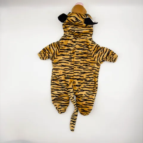Tijgerpatroon Reborn Poppenkleertjes Flanellen Romper Met Capuchon Voor 16-18 Inch 40-45cm Reborn Babypoppen Accessoires Pluche Outfit