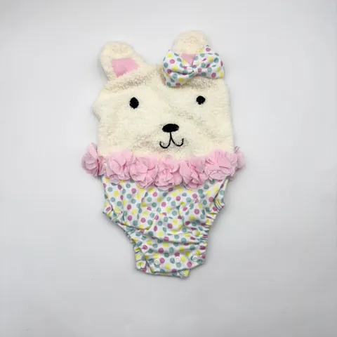Schattig Konijn Reborn Poppenkleertjes Set Roze Stippen Romper En Pluche Muts Kinderen Rollenspel Pop Accessoires