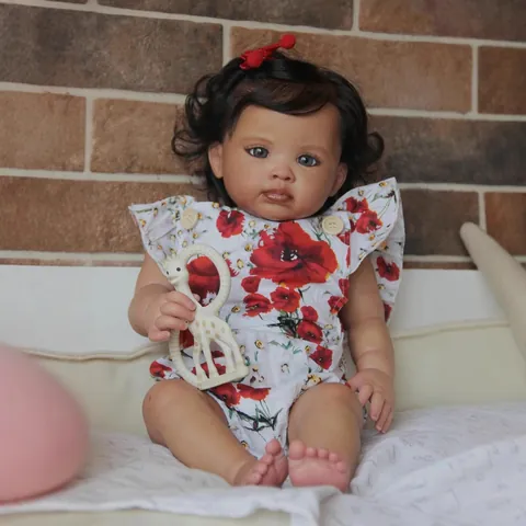 Realistische Reborn Puppe Silikon Weiche Baumwolle Körper Handgewurzeltes Haar Simulation Baby Mädchen Puppe Mit Kleidung Spielzeug