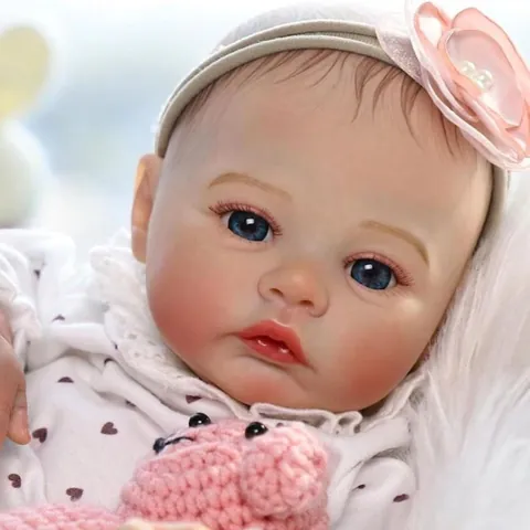 Realistic Reborn Baby Doll Soft Silicone Lifelike Newborn Doll With Heart Pattern Clothes Pacifier Bottle Set Kids Toy Gift