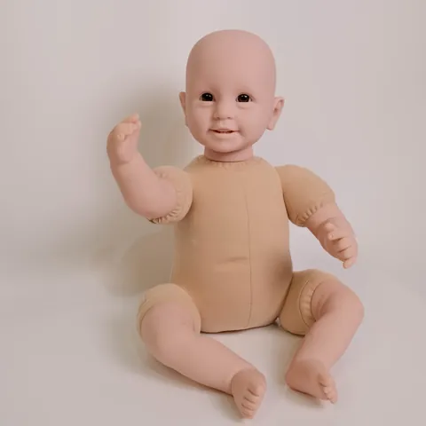 Realistische Reborn Baby Pop Onbeschilderde Naakte Poppenkit Zacht Siliconen Hoofd Ledematen Met Katoenen Lichaam Levensecht Speelgoed