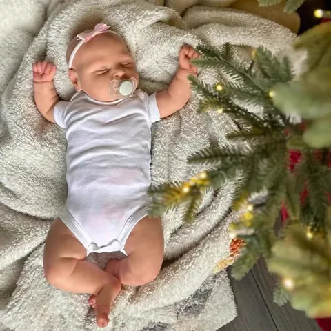 Realistic Reborn Baby Doll Soft Silicone Vinyl Lifelike Sleeping Newborn Girl Boy Simulation Doll For Children Gift