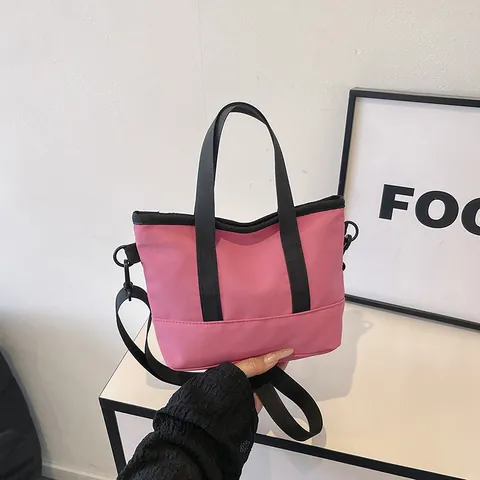 Sac Mini Tote en Nylon à la Mode Sac à Main Femme Minimaliste Urbain Léger Avec Bandoulière Réglable Pour Navette Quotidienne Sorties Décontractées