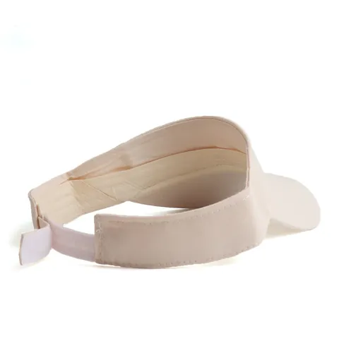 Visière de Soleil d'Été en Coton Femmes Hommes Plein Air Respirant Casquette sans Sommet Mode Sport Ajustable Visière