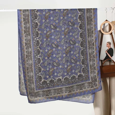 Damen Vintage Paisleymuster Schal Retro Mode Viskose Schultertuch Dünn Dekorativ Lang Wickeltuch Für Damen Accessoires