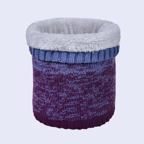 Winterwarmer Strickschal Mit Farbverlauf Verdickter Doppelschichtiger Nackenwärmer Für Herren Damen Outdoor Weicher Fleecefutter