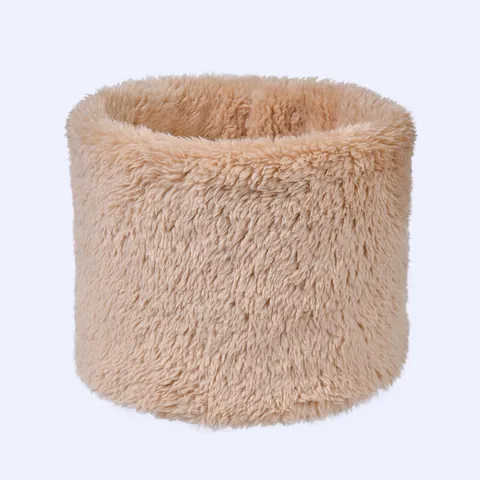Unisex Winter Doppellagiger Plüsch Halswärmer Schal Dicke Warme Fleece-Schlupfschal Für Outdoor Radfahren Wandern Einfarbig Zubehör