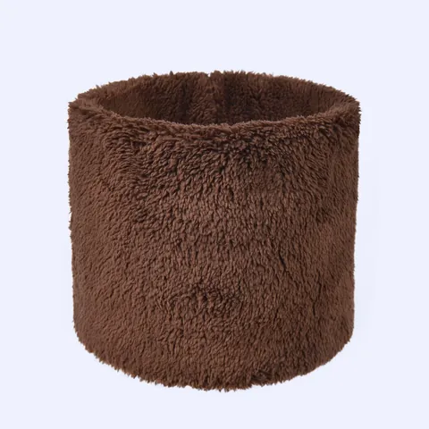 Unisex Winter Doppellagiger Plüsch Halswärmer Schal Dicke Warme Fleece-Schlupfschal Für Outdoor Radfahren Wandern Einfarbig Zubehör