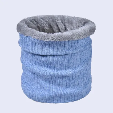 Scaldacollo Unisex Invernale In Maglia A Coste Con Fodera In Peluche Caldo Antivento Per Uomo Donna Sport All'Aperto Sci Ciclismo