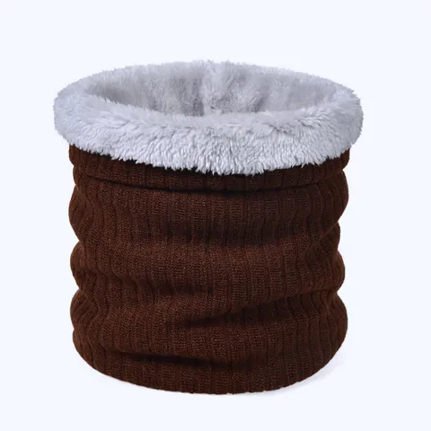 Χειμερινό Περιλαίμιο Με Επένδυση Fleece Ζεστό Πλεκτό Κασκόλ Με Ρίγες Για Άνδρες Γυναίκες Ποδηλασία Διπλή Στρώση Θερμικό