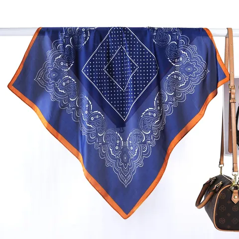 Damen Satin Vierecktuch Paisley Gepunktet Druck Halstuch Für Haare Hals Tasche Dekorative Kopftuch Elegante Mode Accessoires