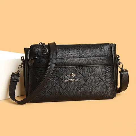 Bolso de Hombro de Cuero PU Acolchado de Rombos Rétro Para Mujer Bolso Bandolera de Gran Capacidad Casual Bolso de Axila Moda
