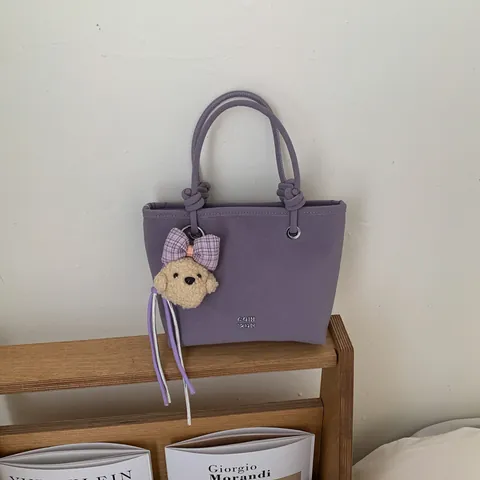 Vintage Damen PU Leder Tote Tasche Mode Knoten Griff Schulter Umhängetasche Retro Pendler Handtasche Vielseitige Geldbörse