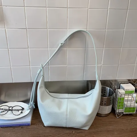Women Large Capacity PU Leather Hobo Bag Fashionable Underarm Shoulder Bag With Knot Strap Dumpling Bag For Daily Matching