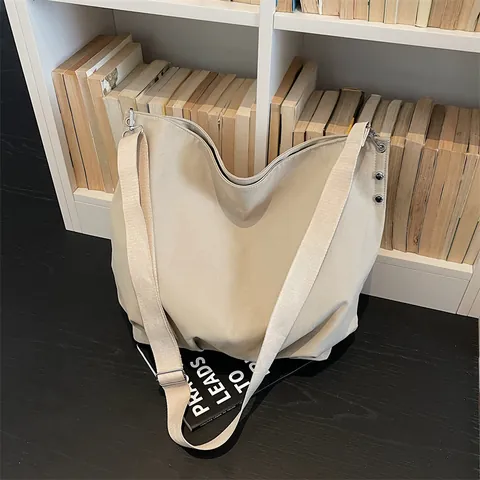 Dames Canvas Draagzak Met Grote Capaciteit Casual Hobo Schoudertas Retro Kantoor Reizen Woon-werkverkeer Tas Met Zilveren Klinknagels