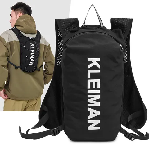 Lightweight Outdoor Running Vest Bag Water Repellent Oxford Cloth Sport Backpack Reflective Mesh Breathable Hiking Cycling Chest Pack Multi Pocket Running Gear