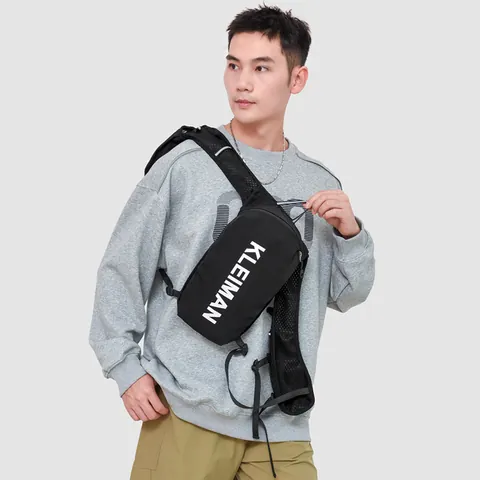 Lightweight Outdoor Running Vest Bag Water Repellent Oxford Cloth Sport Backpack Reflective Mesh Breathable Hiking Cycling Chest Pack Multi Pocket Running Gear