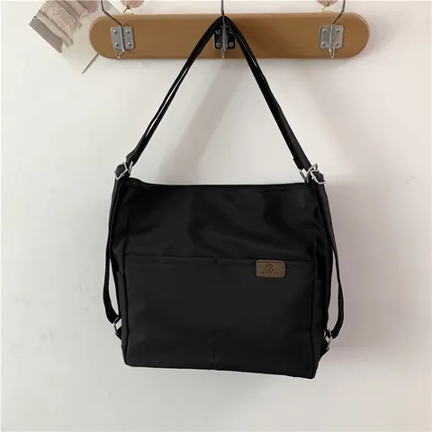 Women Large Capacity Tote Bag Multifunctional 3 Way Shoulder Crossbody Backpack Waterproof Nylon Canvas Commuting School Laptop Handbag