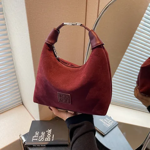 Borsa a Mano Quadrata Retrò per Donna Stile Minimalista Sottobraccio a Spalla Semplice Borsa per Pendolari Borsa in Pelle PU