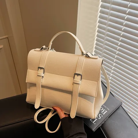Women Vintage PU Leather Large Capacity Handbag Preppy Style Messenger Shoulder Bag Backpack Quality Tote Messenger School Bag