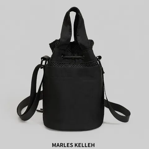 Γυναικεία Casual Τσάντα Bucket από Ύφασμα Oxford Τσάντα Χιαστί με Κορδόνι Φορητή Τσάντα Αποθήκευσης Yoga Υπαίθρια Τσάντα Ώμου