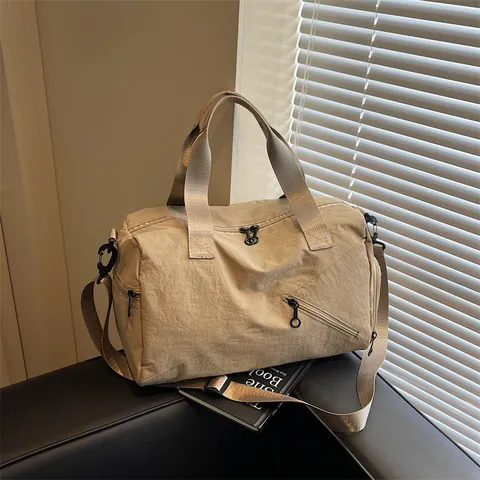 Bolso de Viaje de Nylon de Gran Capacidad Bolso de Gimnasio Multifuncional para Mujer Bolso Deportivo Impermeable