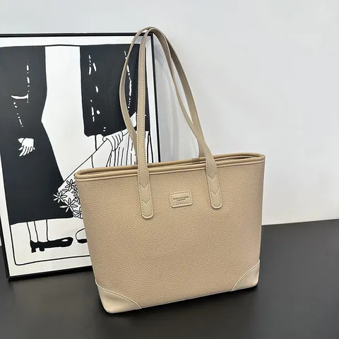Large Capacity PU Leather Tote Bag For Women Pebble Grain Commuter Shoulder Bag High Quality Summer Fashion Office Work Handbag