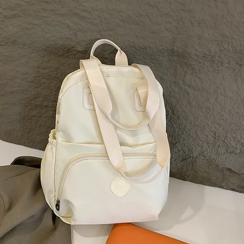 Women Fashion Nylon Backpack Water Repellent Multi Layer Dry Wet Separation Casual School Bag Commuting Travel Daypack